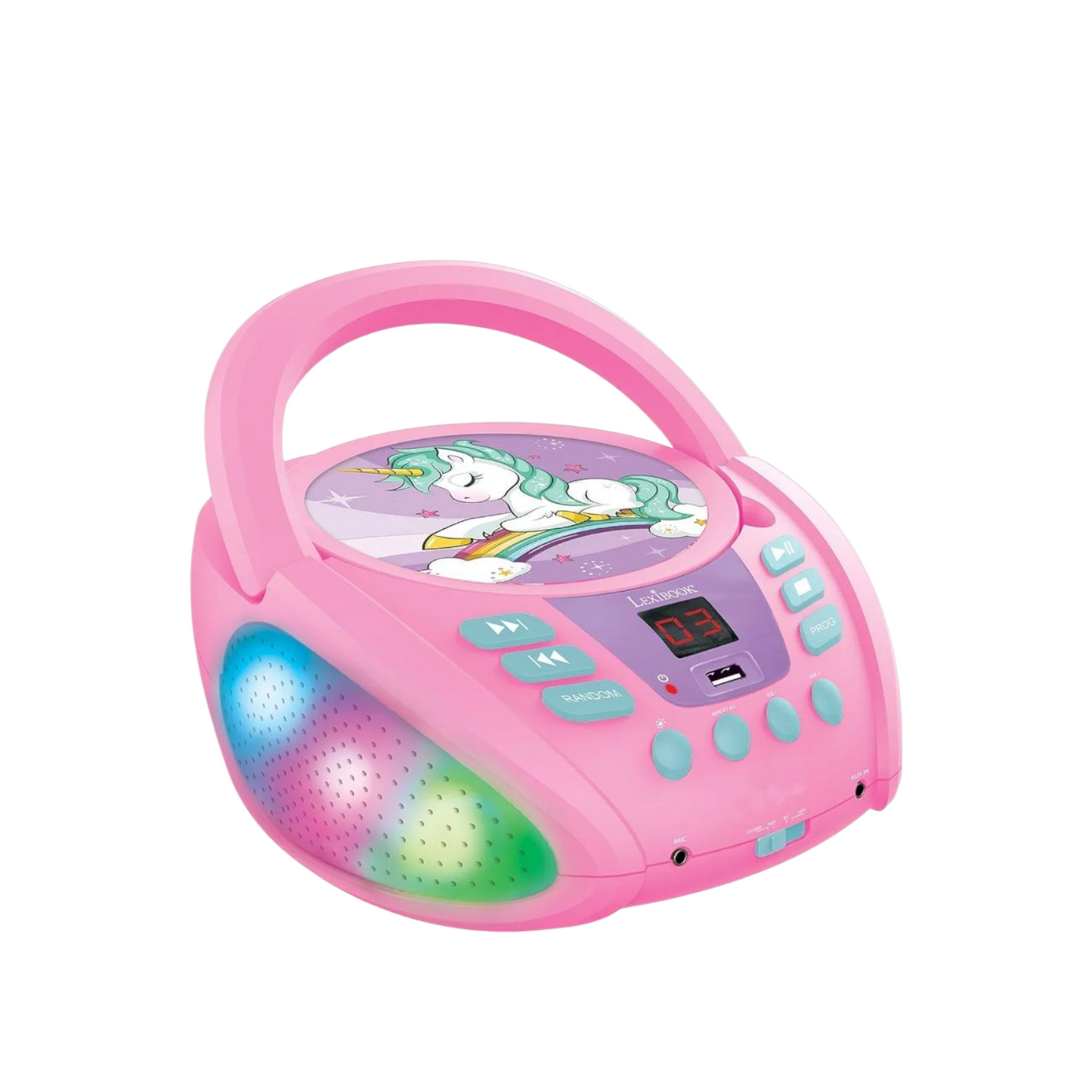 🦄 Unicorn Bluetooth CD-Player für Kinder – Musikspaß in Regenbogenfarben!