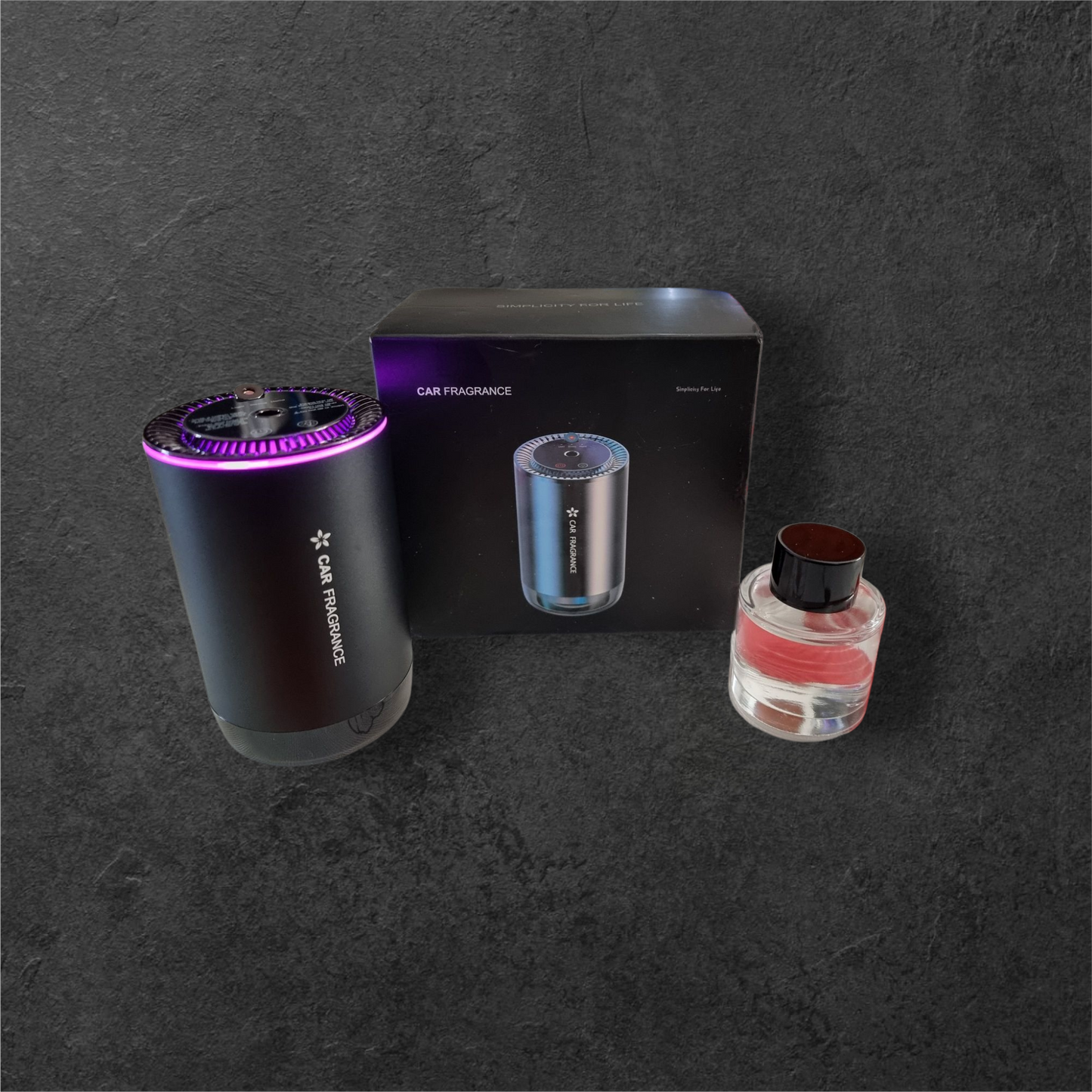 AI Auto Lufterfrischer mit 50ml Parfüms  Auto Elektrischer Duft, Ultraschall-Zerstäuber, Intelligente 3 Modi, Auto EIN-/Ausschalten, Eingebauter Akku, Auto Aroma Diffusor Hält 5 Monate