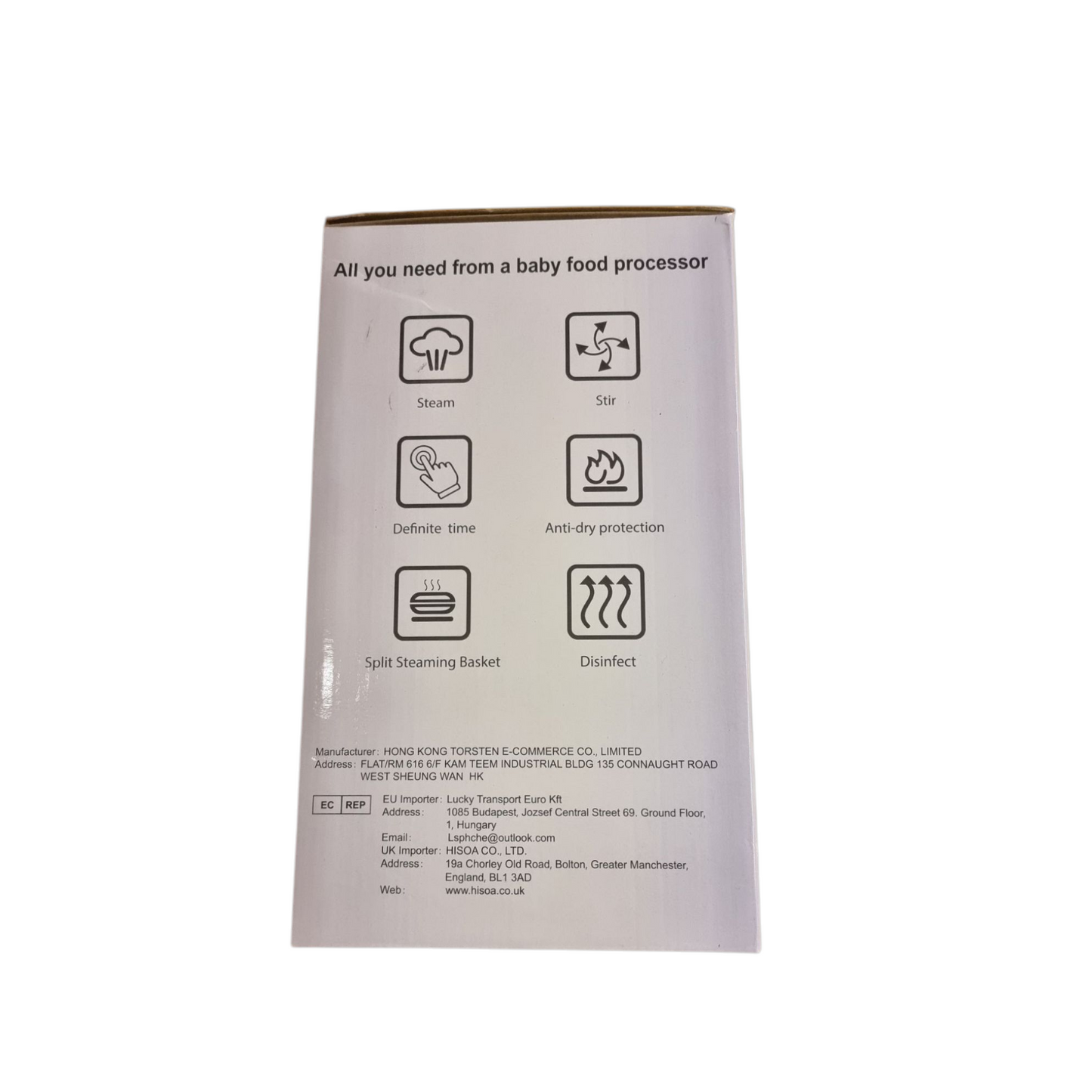 KYG 3-in-1 Babynahrungszubereiter – Dampfgaren, Mixen und Selbstreinigen mit Touch-Bedienfeld