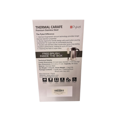 Pykal Thermoskanne 2 Liter – Perfekte Wärme- und Kältespeicherung für unterwegs