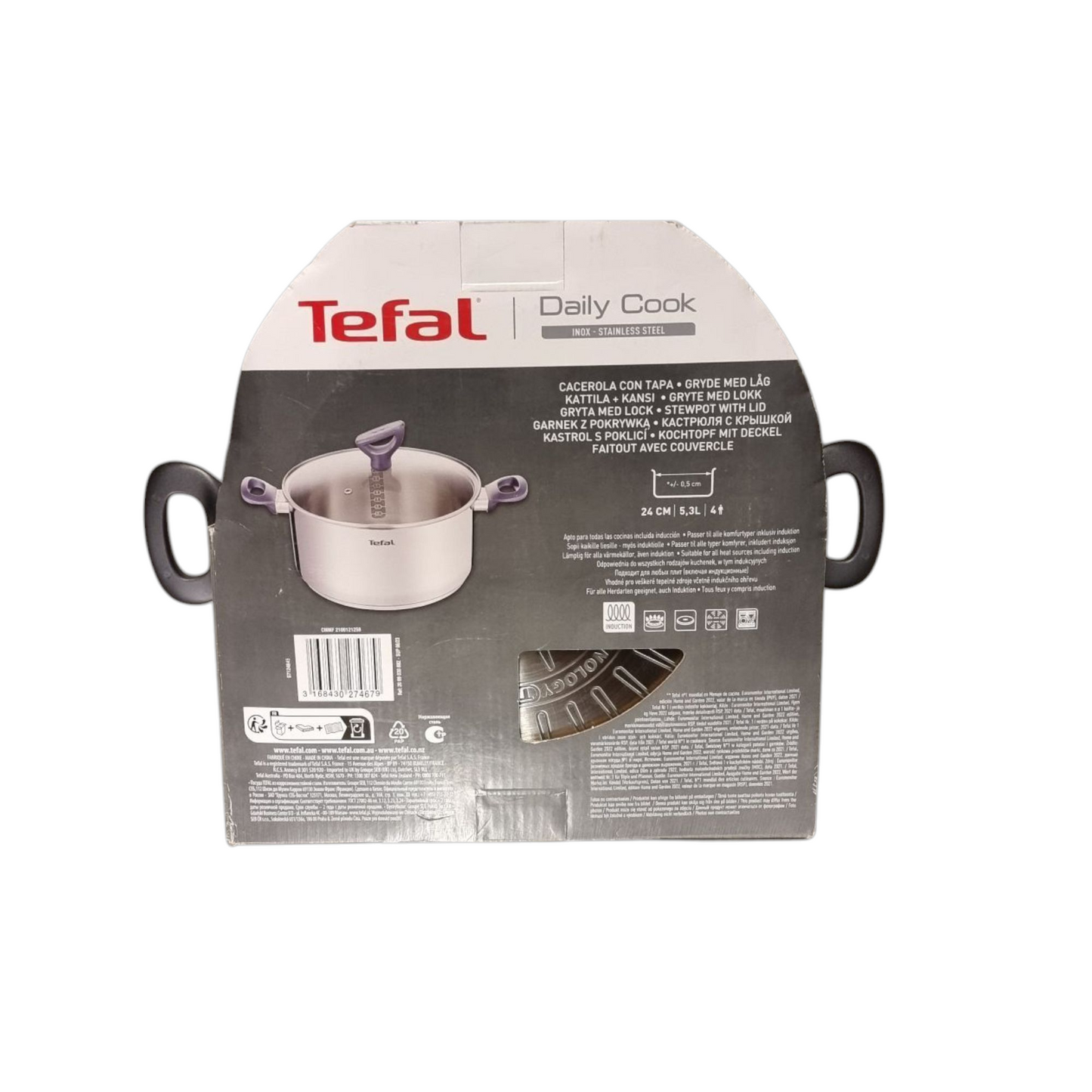 Tefal Casserole 24cm + Lid Daily Cook G7124645 – Vielseitiger Kochtopf für den täglichen Gebrauch